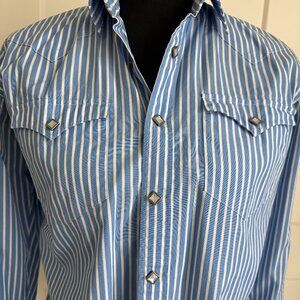 VTG Blue Label Ralph Lauren Western Shirt w/ Pearl Diamond Snaps Size 4